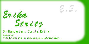 erika stritz business card